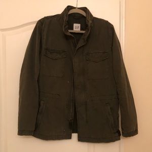 Military Jacket with Hidden Hood